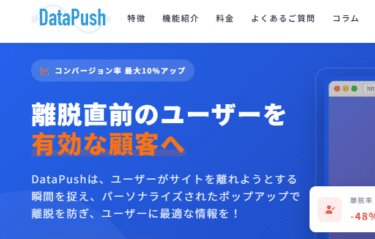 サイト離脱防止ツールDataPush（データプッシュ）の評判、口コミは？